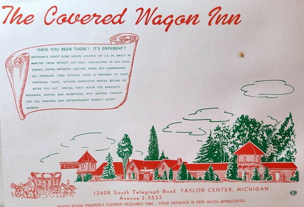 John Zittels Covered Wagon Inn - Menu (newer photo)